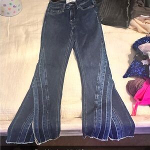 Flying Monkey Dark Blue Flare Jeans